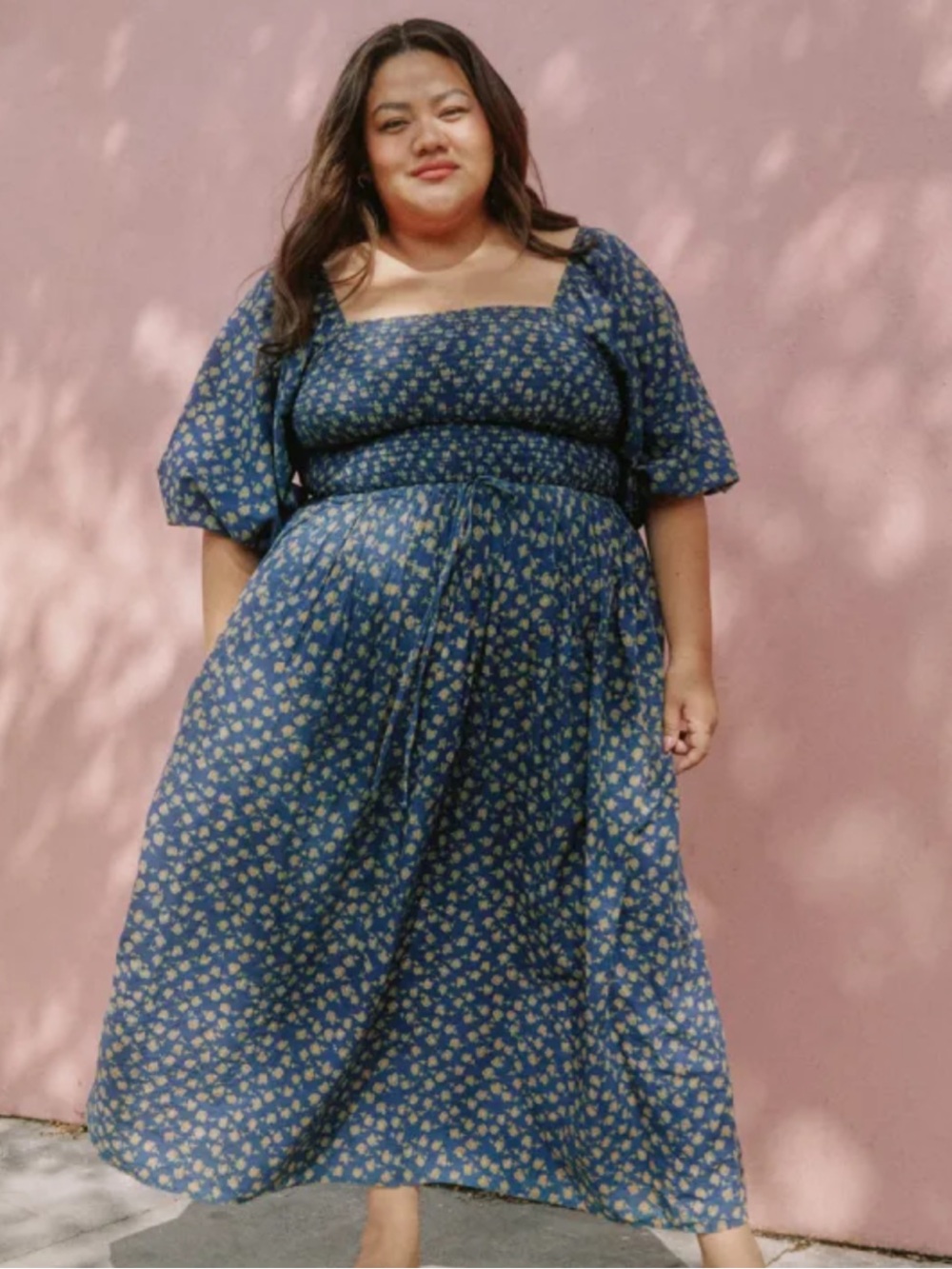 Christy Dawn Katrina Dress in Navy Poppy - 1X